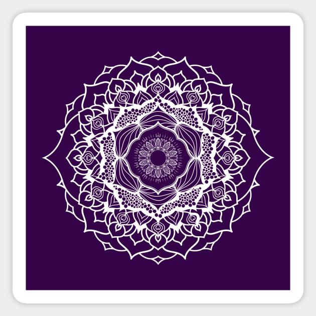 7 Chakra Mandala Design - WO Sticker by Serena King